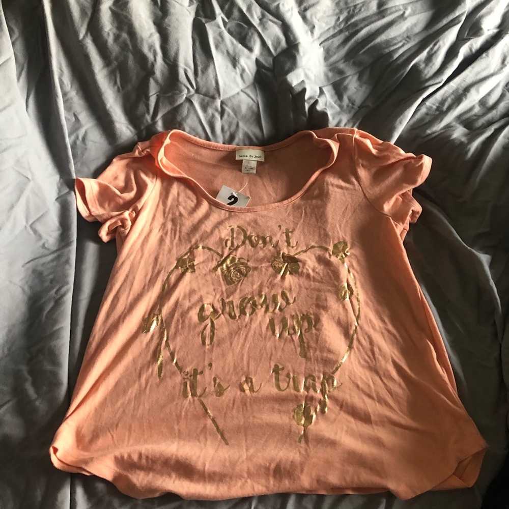 Shirt sleeve shirt peach